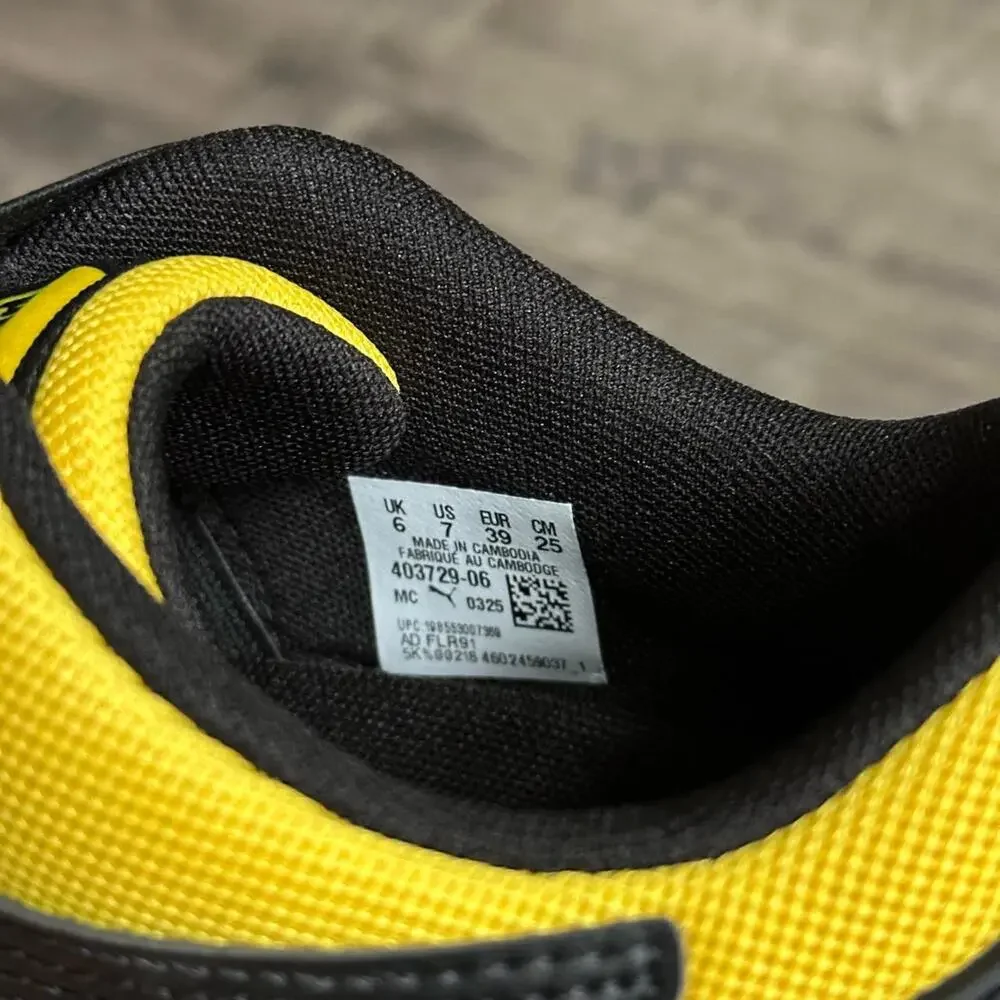 Cute Black Yellow Spike Chunky Weird Slim Sporty Puma Speedcat Low Shoe Sneaker